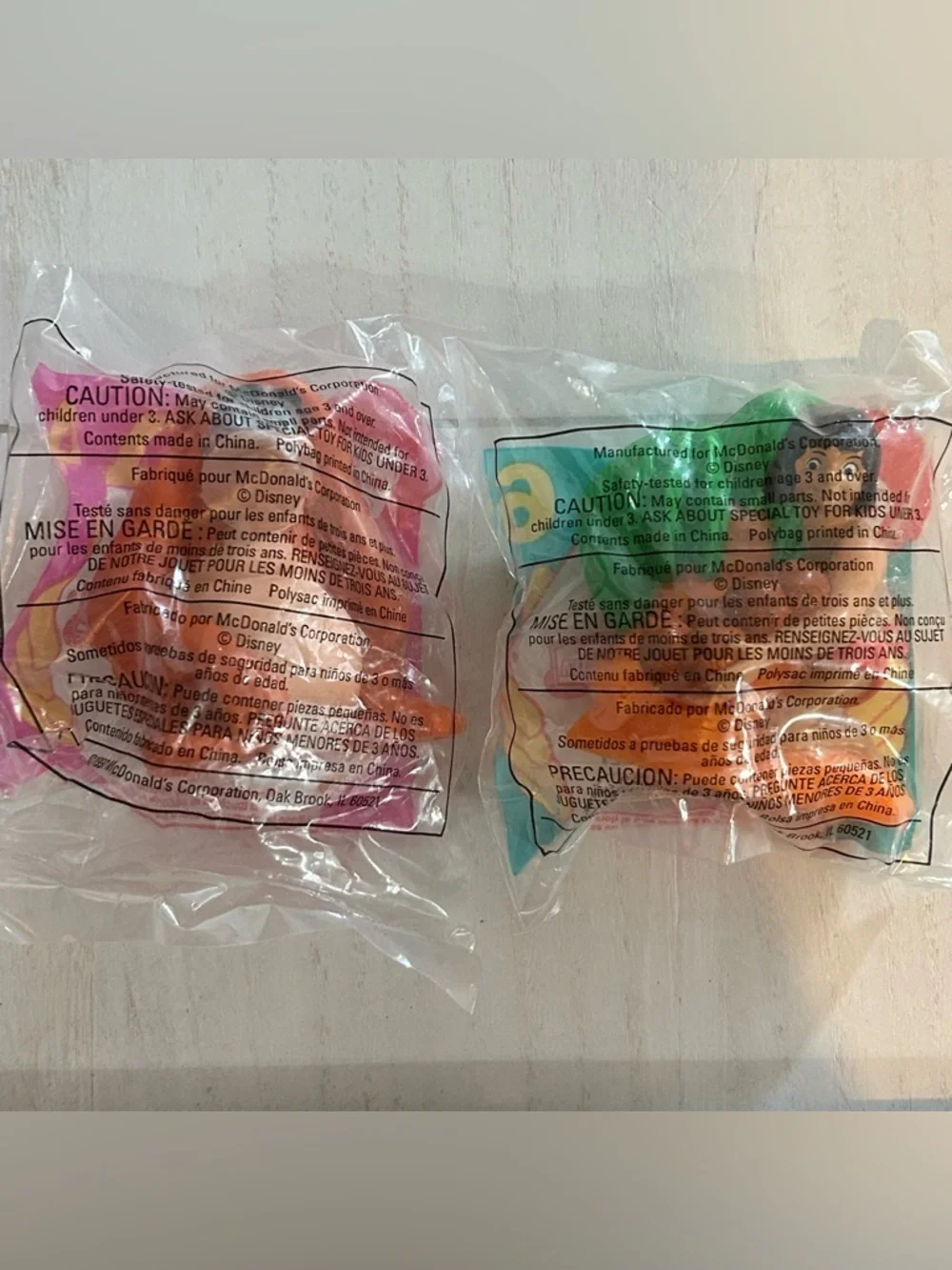 NIP NWT Vintage 1997 Jungle Book McDonalds Happy Meal Toys #4,6